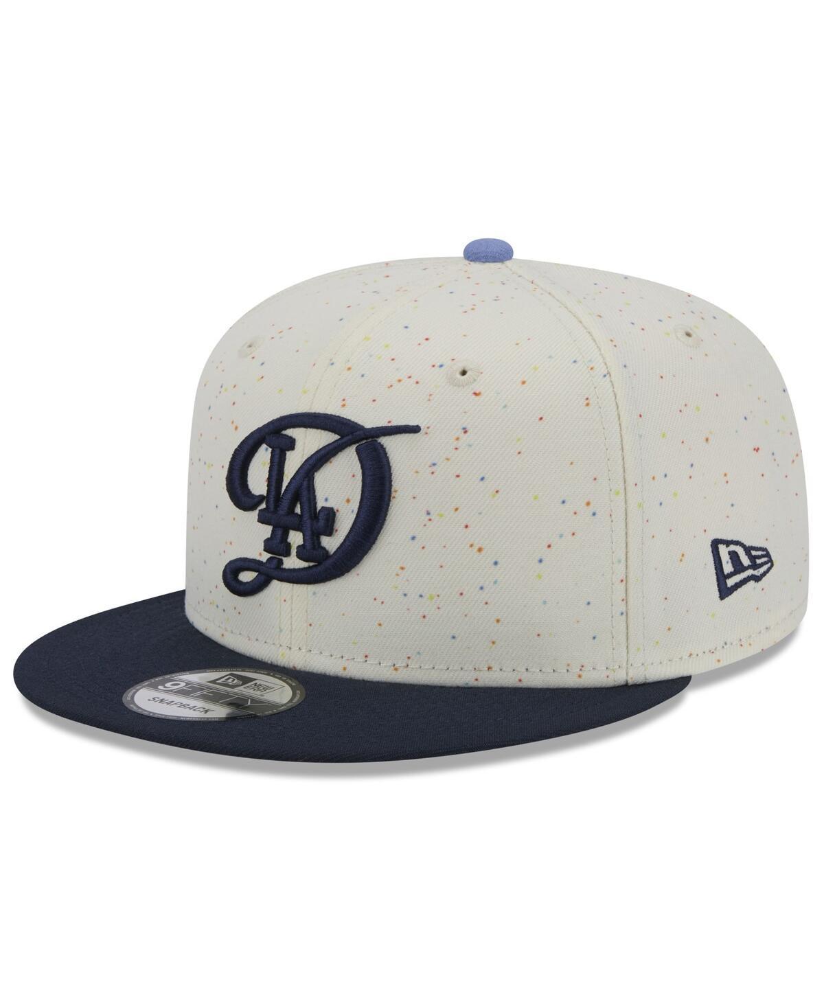 New Era Mens Cream/Navy Los Angeles Dodgers 2024 City Connect Alternate 9FIFTY Snapback Hat Product Image