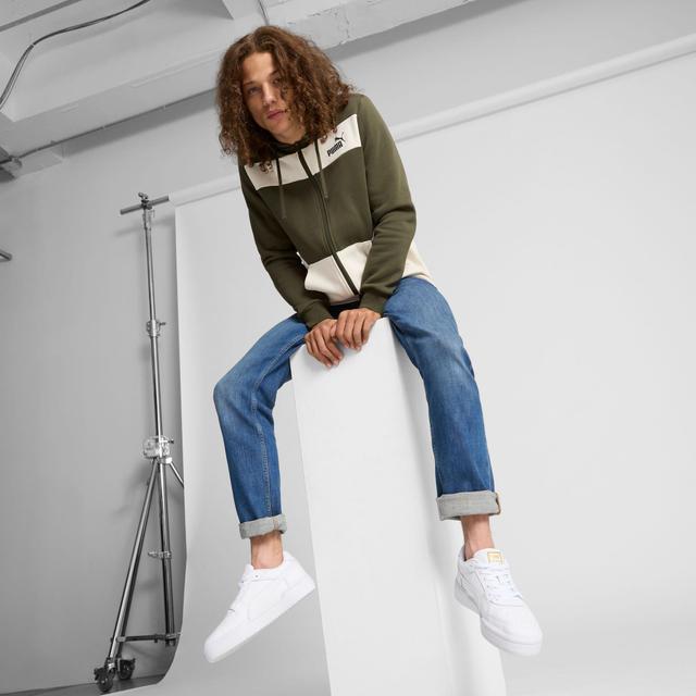 PUMA Power Men's Colorblock Hoodie in Grey Skies Product Image