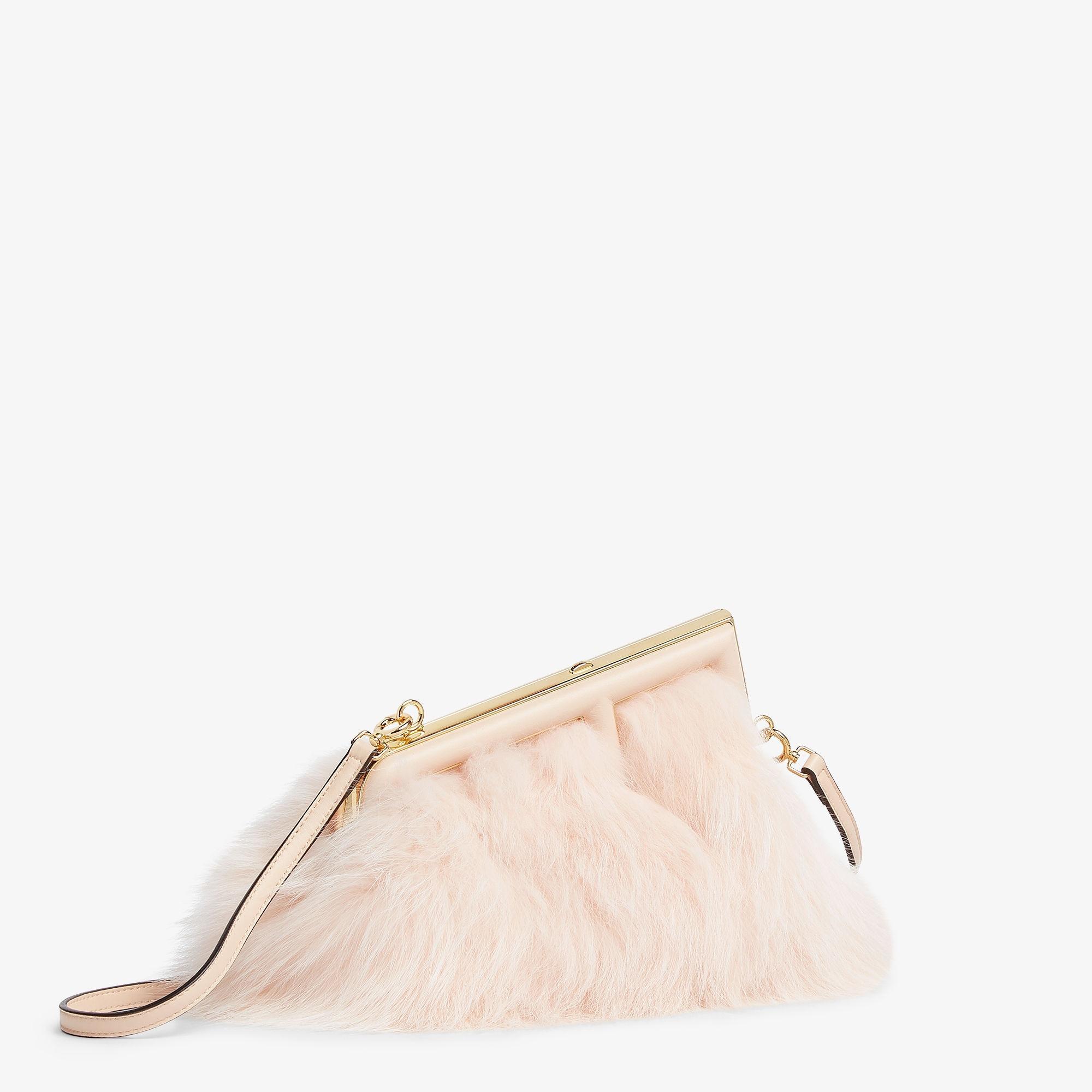 Fendi First SmallPale pink fox fur bag Product Image