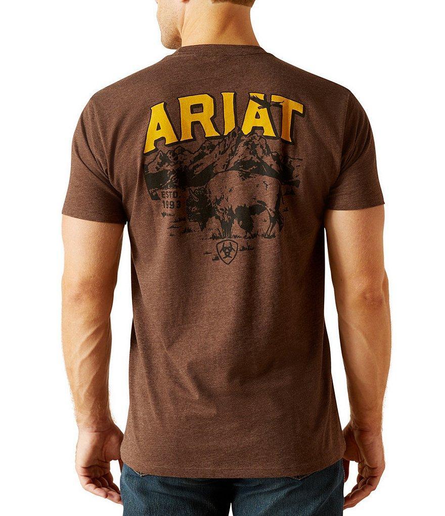 Ariat Bison Sketch Shield Short Sleeve Graphic T-Shirt Product Image