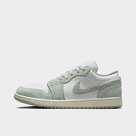 Jordan Mens Jordan AJ 1 Low SE - Mens Shoes White/Green Product Image