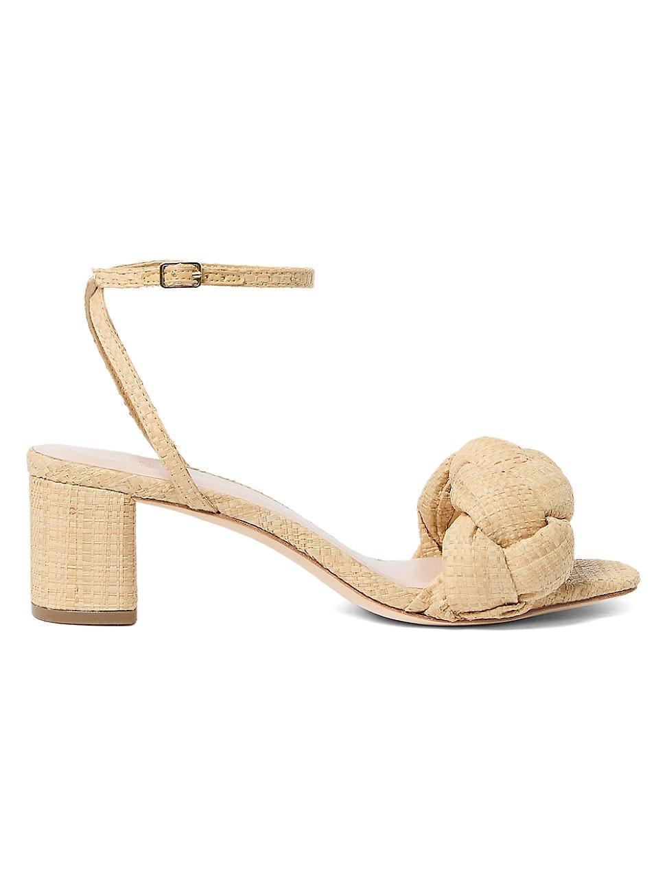 Womens Avril 50MM Braided Raffia Sandals Product Image