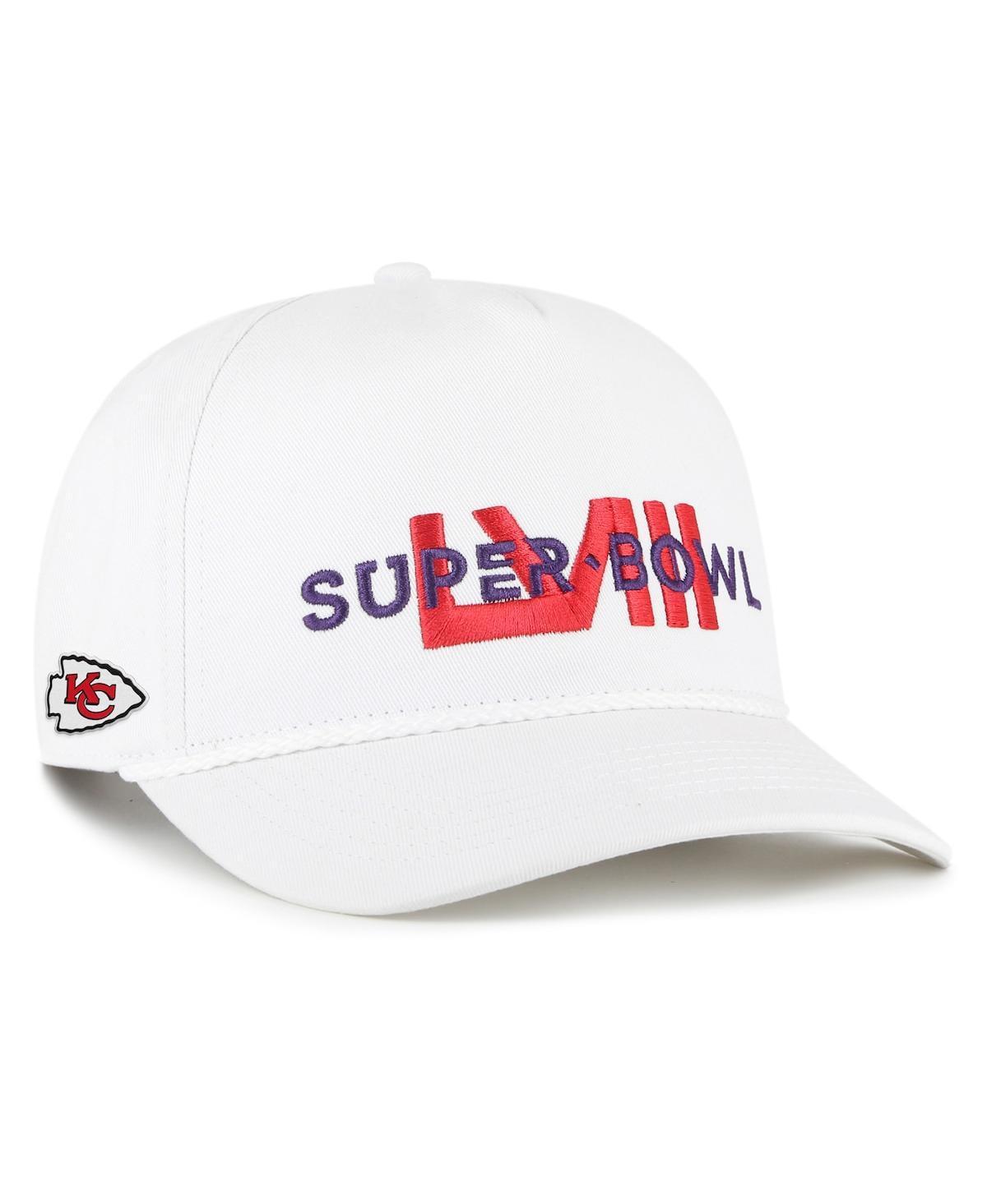 Mens 47 Brand White Kansas City Chiefs Super Bowl Lviii Overwrite Hitch Adjustable Hat Product Image