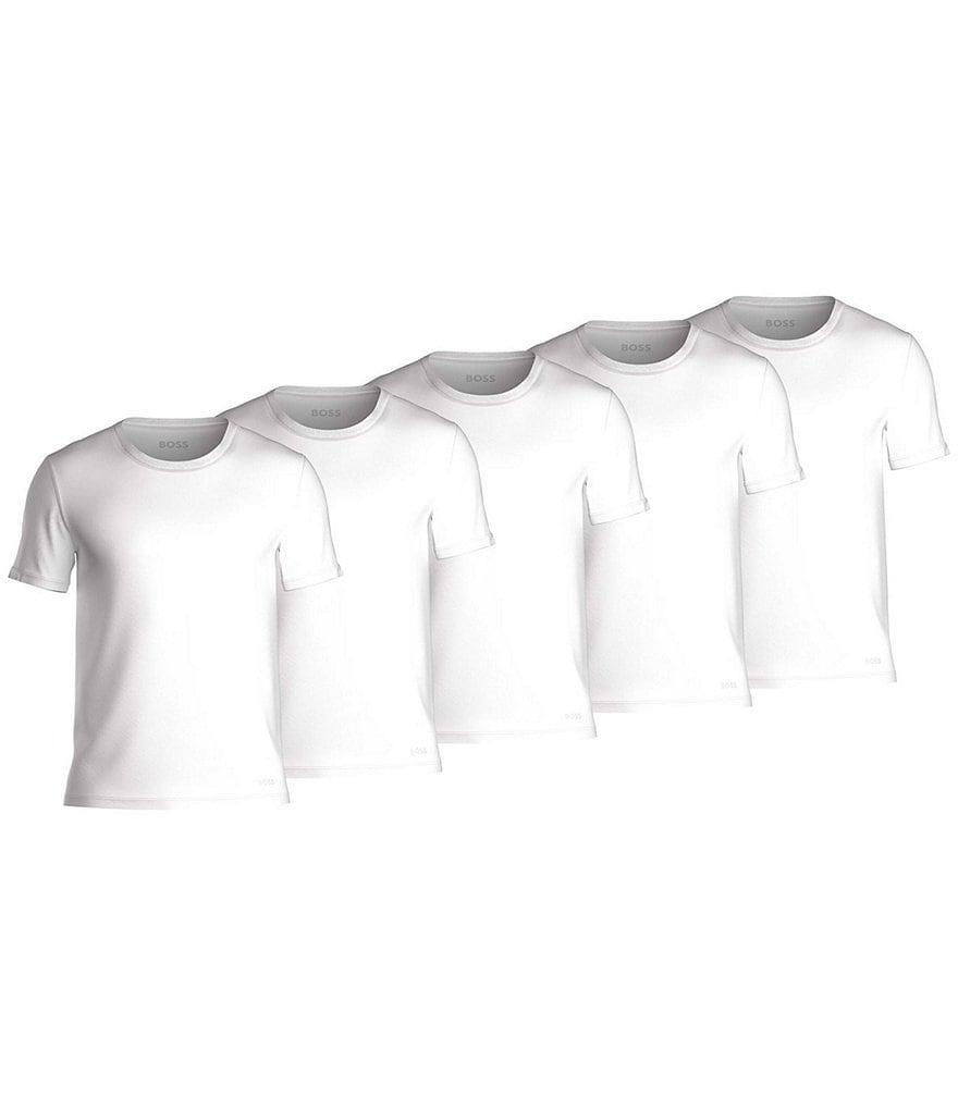 Hugo Boss Solid Classic Crew Neck Undershirt 5-Pack Product Image