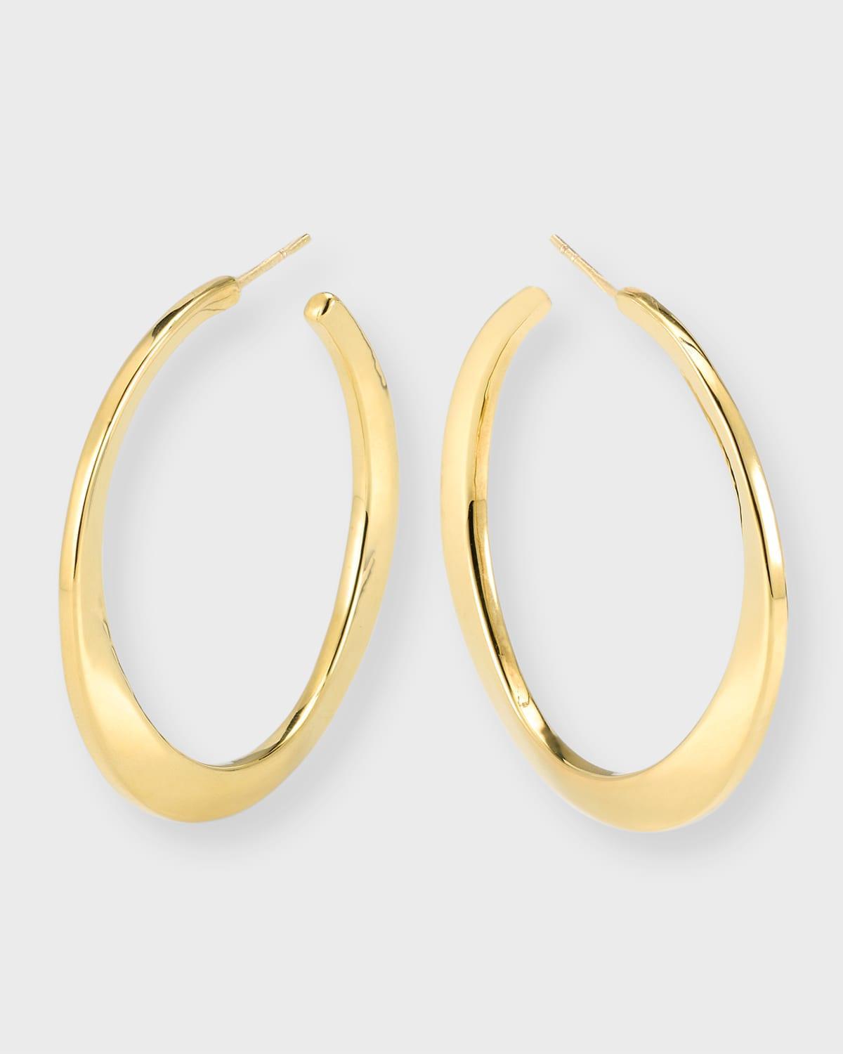 Womens Classico E. F. 18K Gold Medium Twisted Hoops Product Image