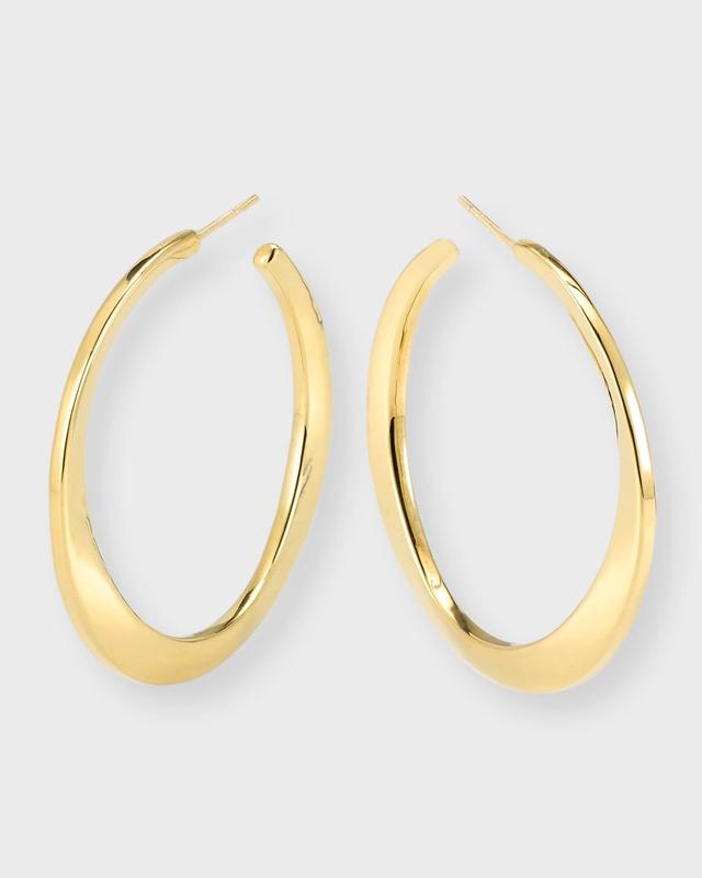 Womens Classico E. F. 18K Gold Medium Twisted Hoops Product Image