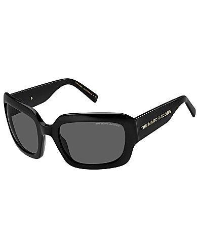 Womens 59MM Square Sunglasses - Black - Black Product Image