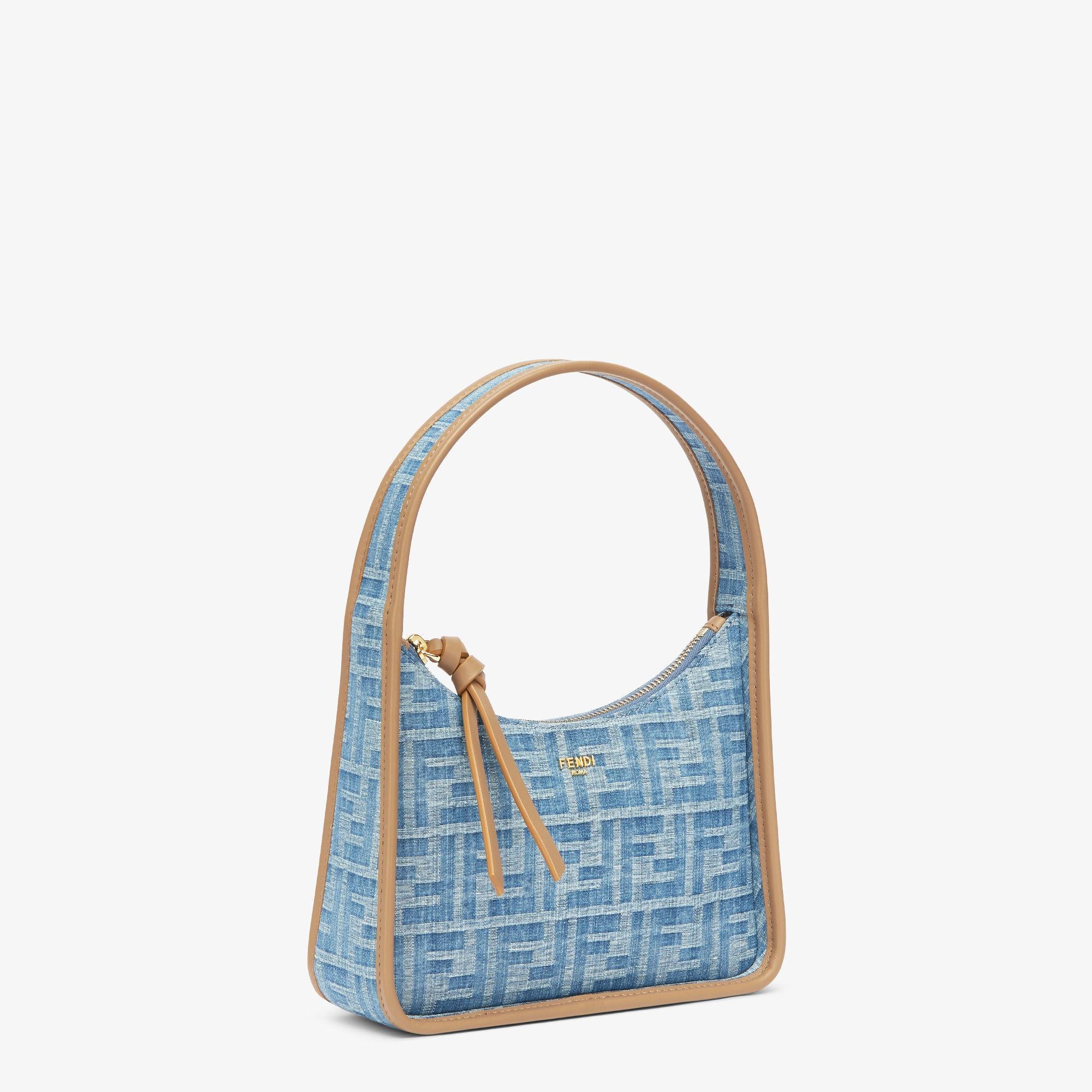 Mini FendessenceLight blue FF denim fabric mini bag Product Image