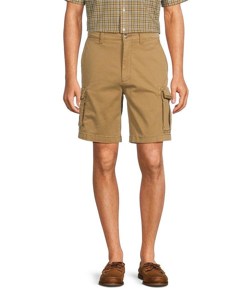 Roundtree & Yorke The R&R Classic Fit 9#double; Washed Twill Cargo Shorts Product Image