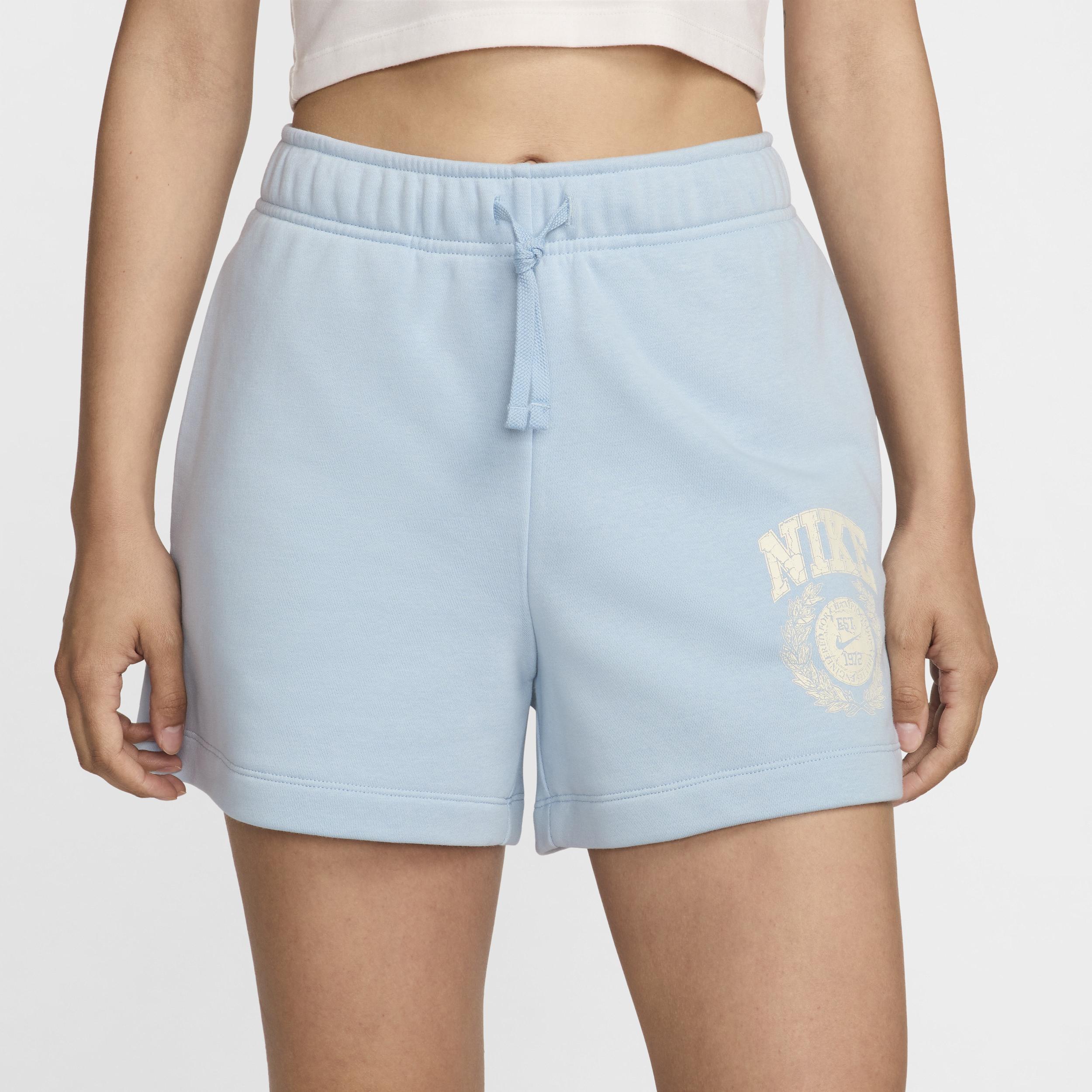 Women's Nike Sportswear Club Fleece Mid-Rise Graphic Shorts Product Image