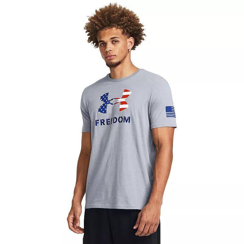 Big & Tall Under Armour Freedom Logo T-Shirt, Mens Steel Grey Product Image