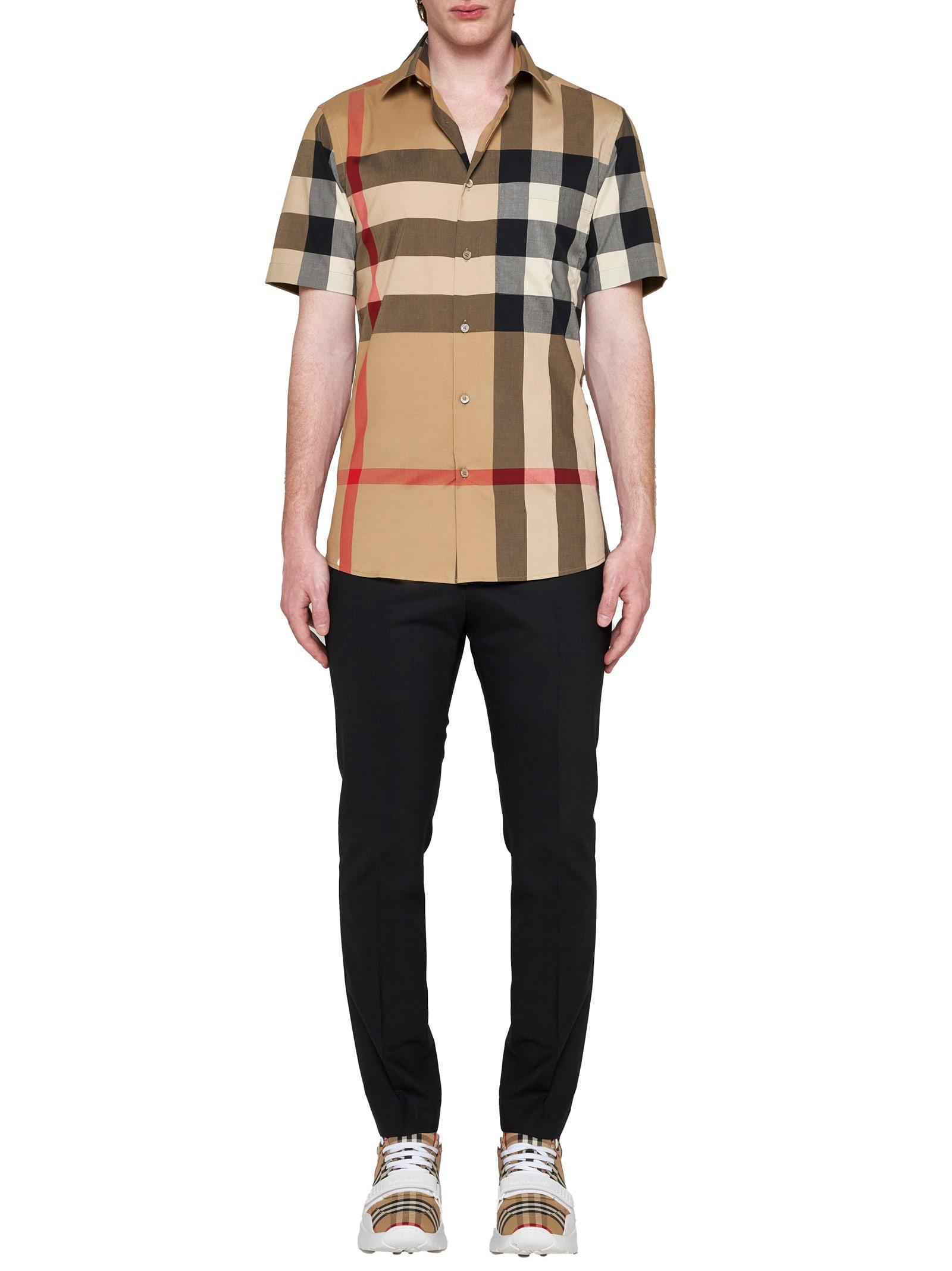 BURBERRY Cotton Shirt In Neutrals Product Image