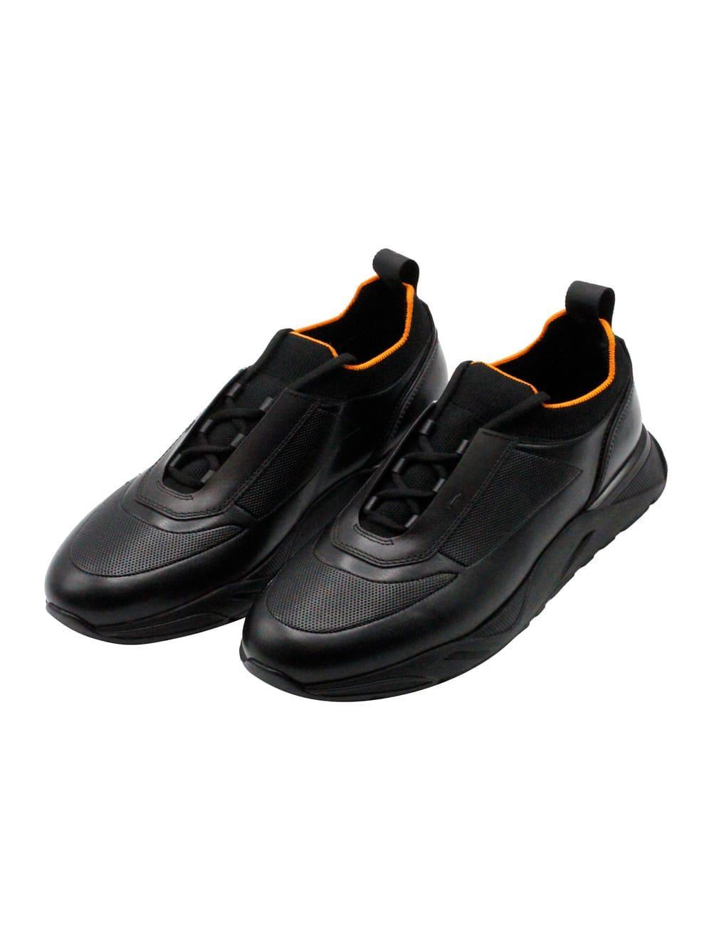 SANTONI Sneakers In Black Product Image