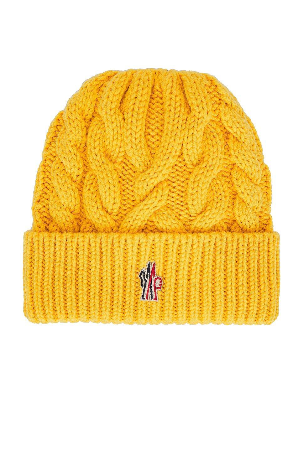 Moncler Grenoble Logo Embroidered Virgin Wool Cable Beanie Product Image