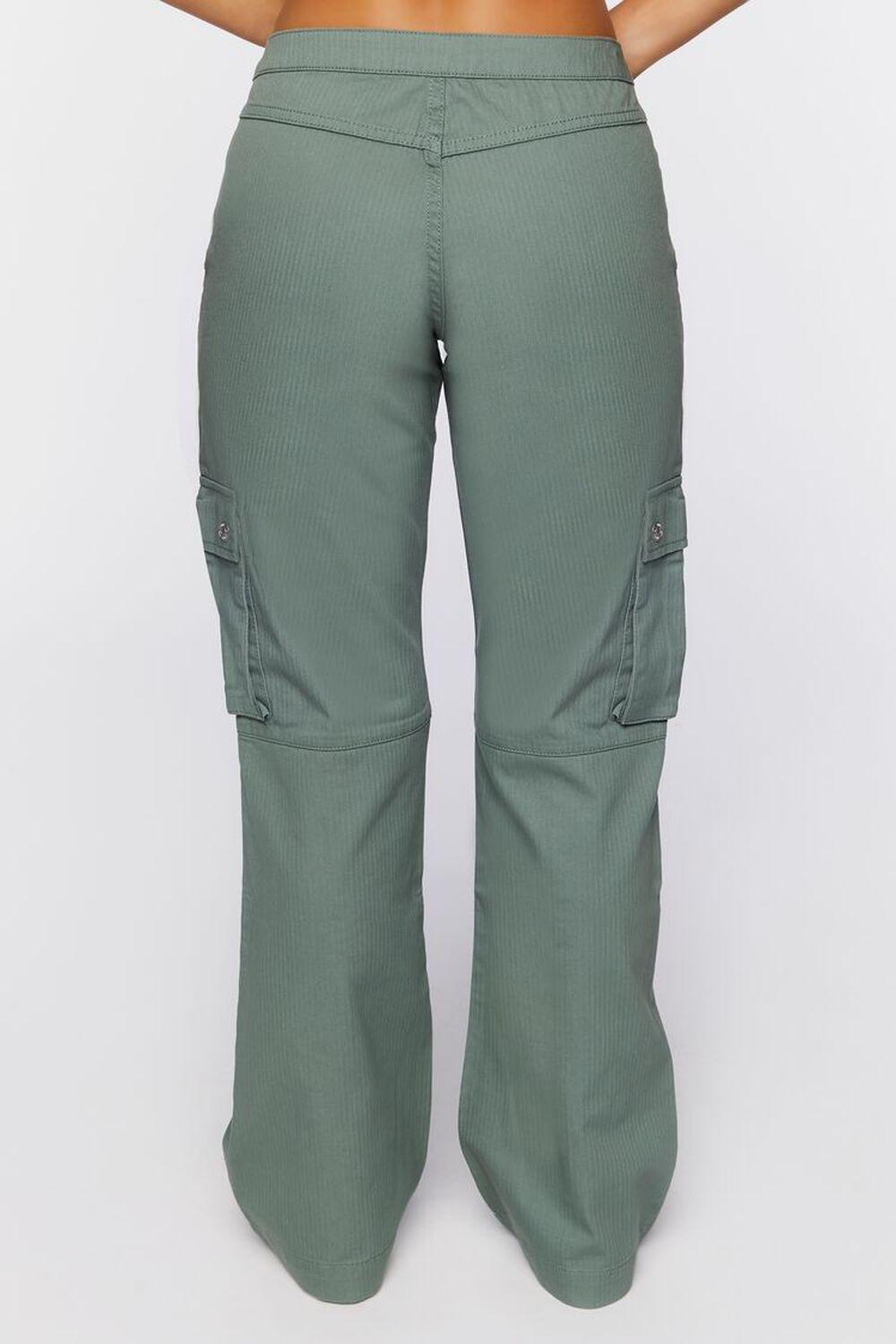 Twill Low-Waist Cargo Pants | Forever 21 Product Image