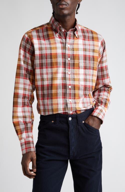 Mens Madras Check Button-Up Shirt Product Image