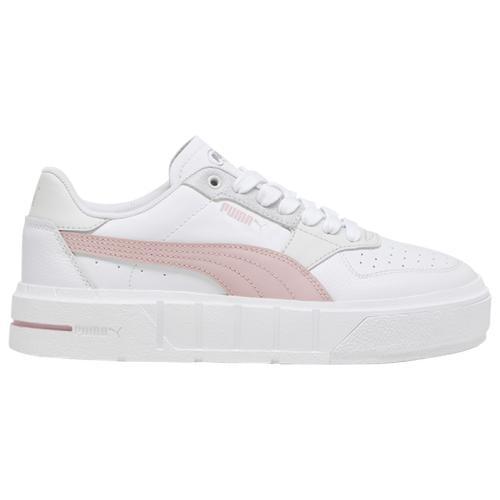 PUMA Womens PUMA Cali Court Leather - Womens Shoes White/Pink Product Image