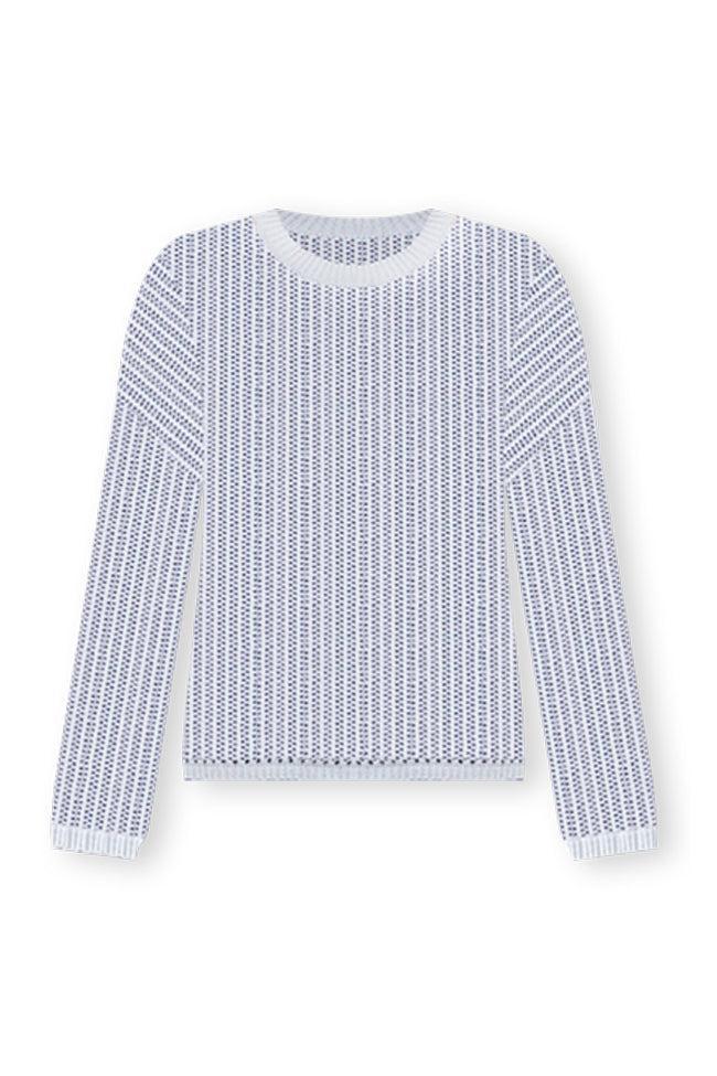 Whatever You Like Blue Striped Open Knit Sweater FINAL SALE Product Image