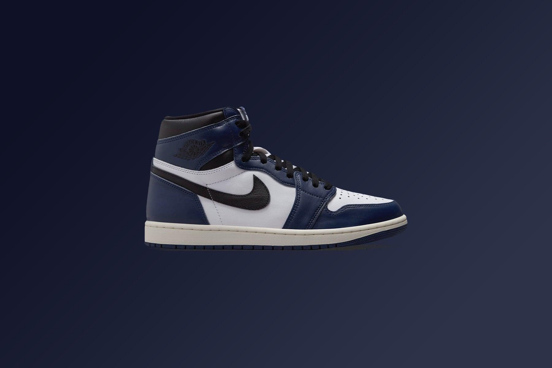 Air Jordan 1 Retro High OG - Midnight Navy/Black/White Male Product Image