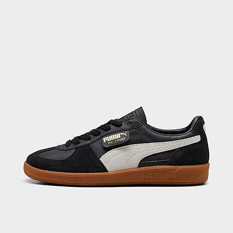 Puma Palermo Leather Shoes in Black/White - Product Image