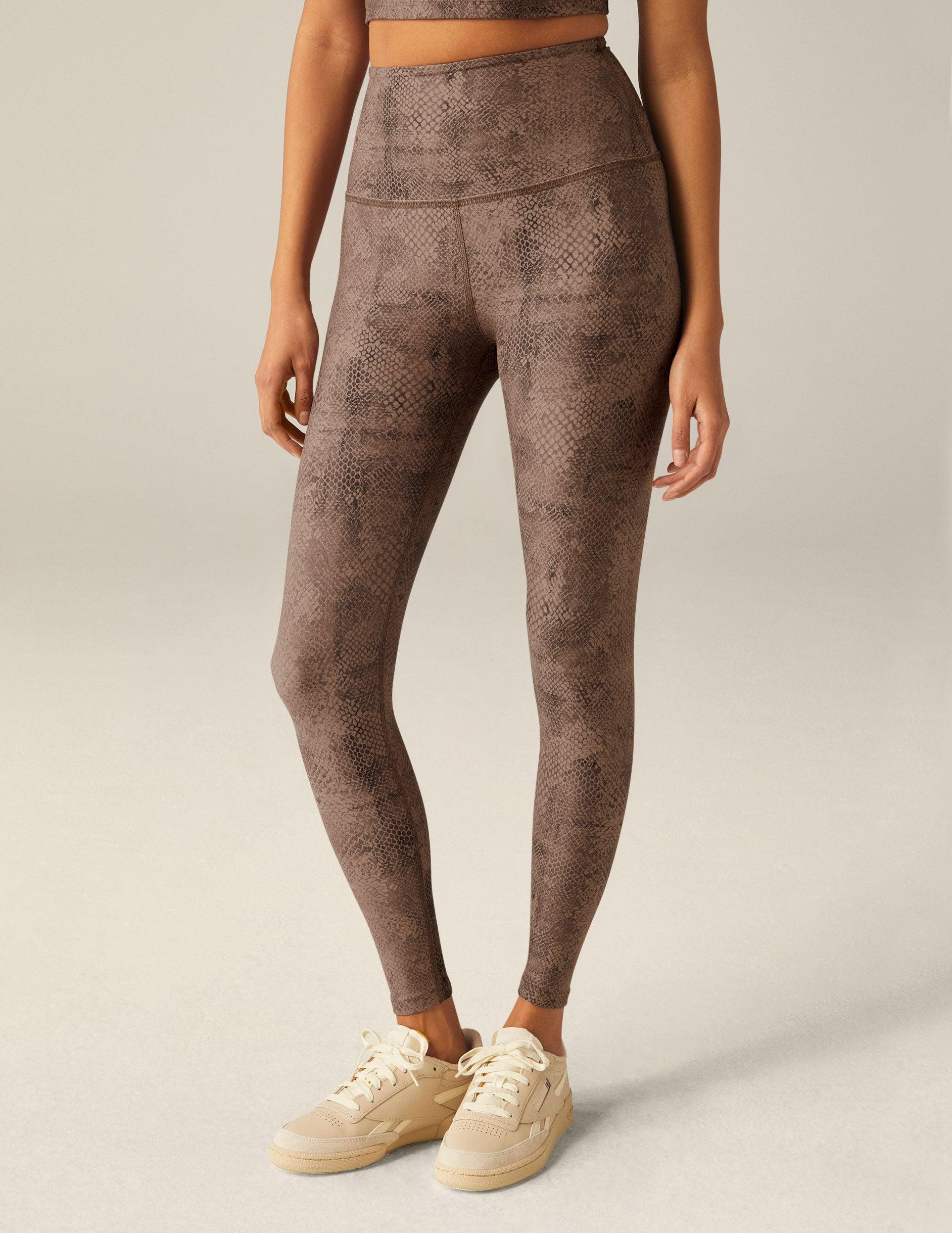 Neutral Snakeskin SoftMark High Waisted Midi Legging Product Image