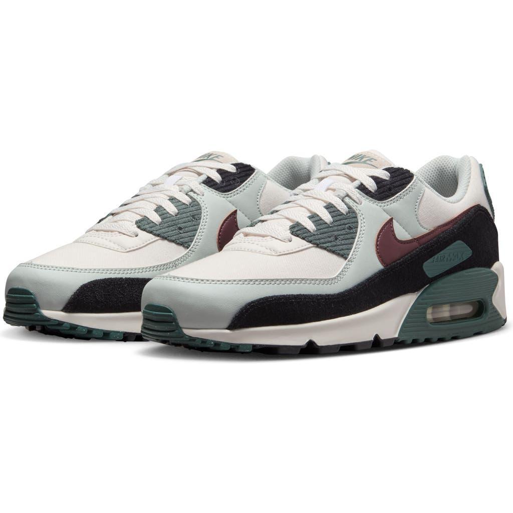 NIKE Air Max 90 Premium Sneaker In Phantom/burgundy Crush/green Product Image