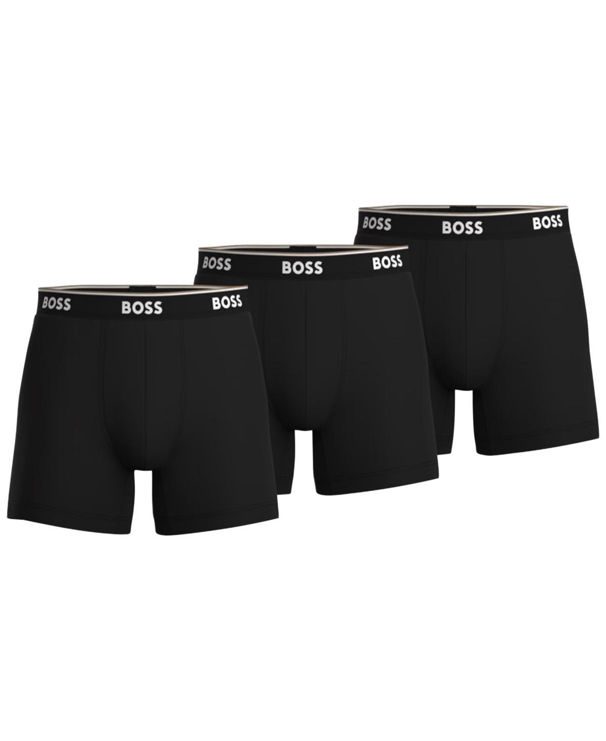 BOSS 3-Pack Power Stretch Cotton Boxer Briefs Product Image