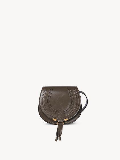 Small Marcie saddle bag in shiny leather Product Image