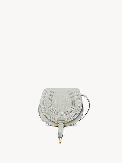 Small Marcie saddle bag in grained leather Product Image