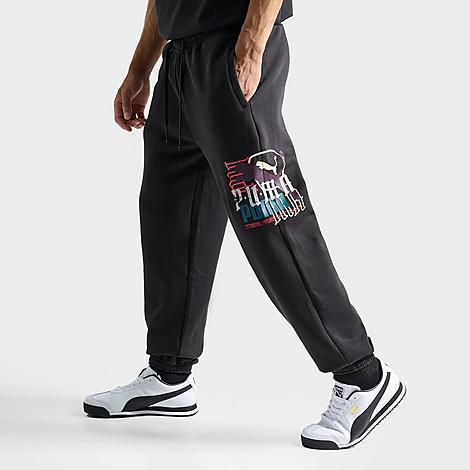 Puma Mens Classics Play Loud Logo Graphic Sweatpants Product Image