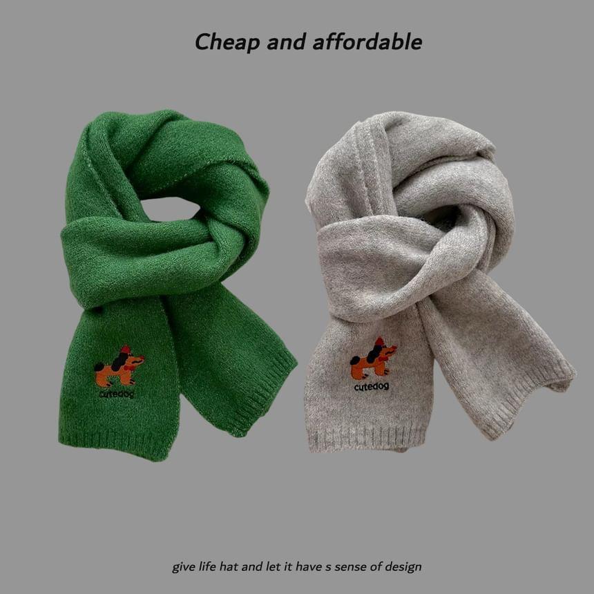 Dog Embroidery Scarf Product Image