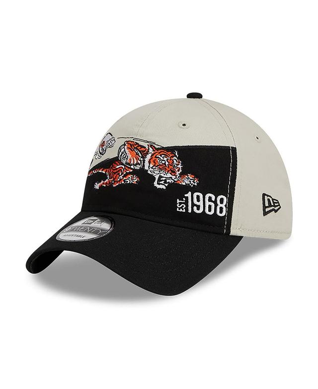 Mens New Era Cream/Black Cincinnati Bengals 2023 Sideline Historic 9TWENTY Adjustable Hat Product Image