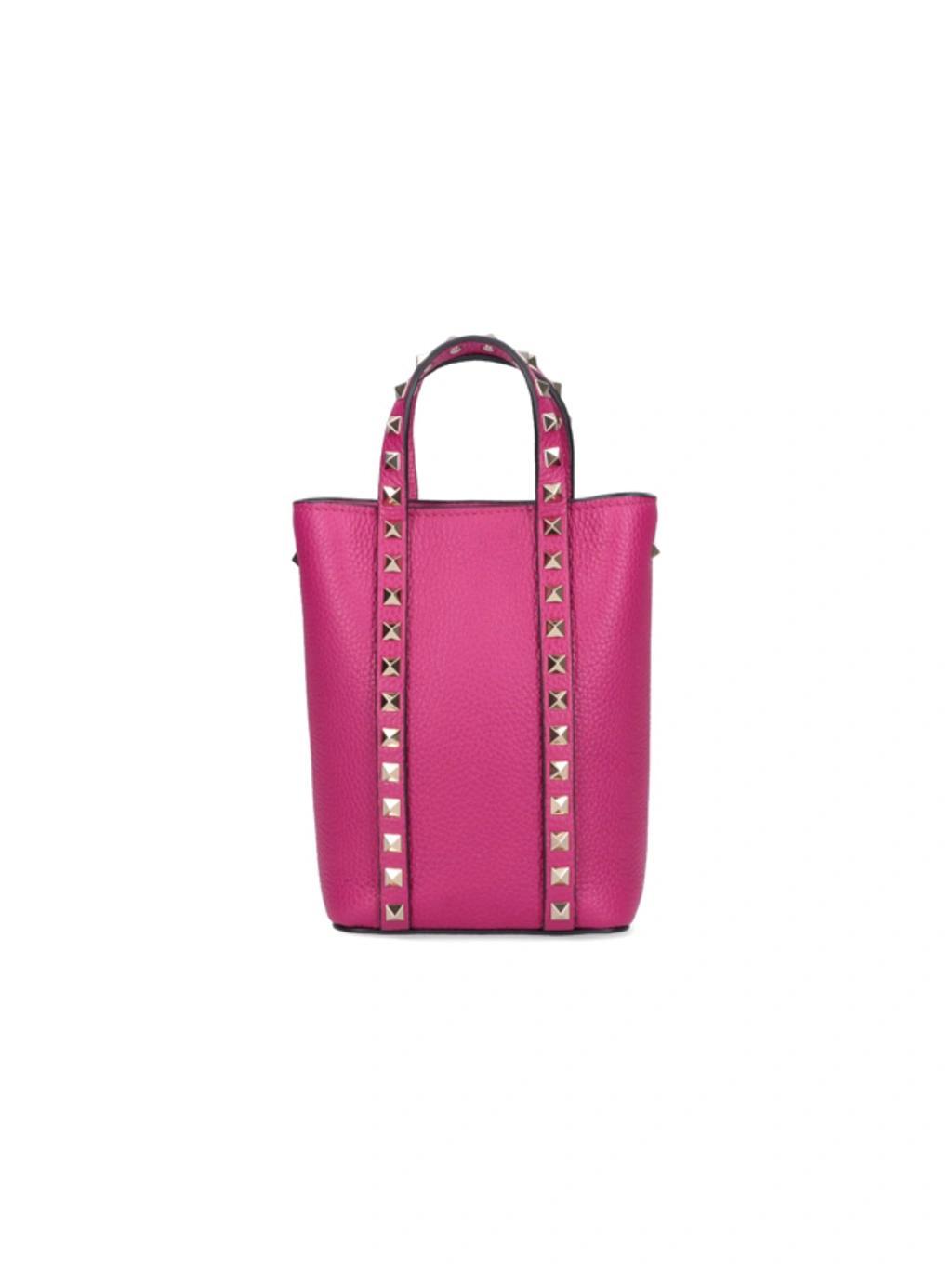 'rockstud' Tote Bag In Rosa Product Image