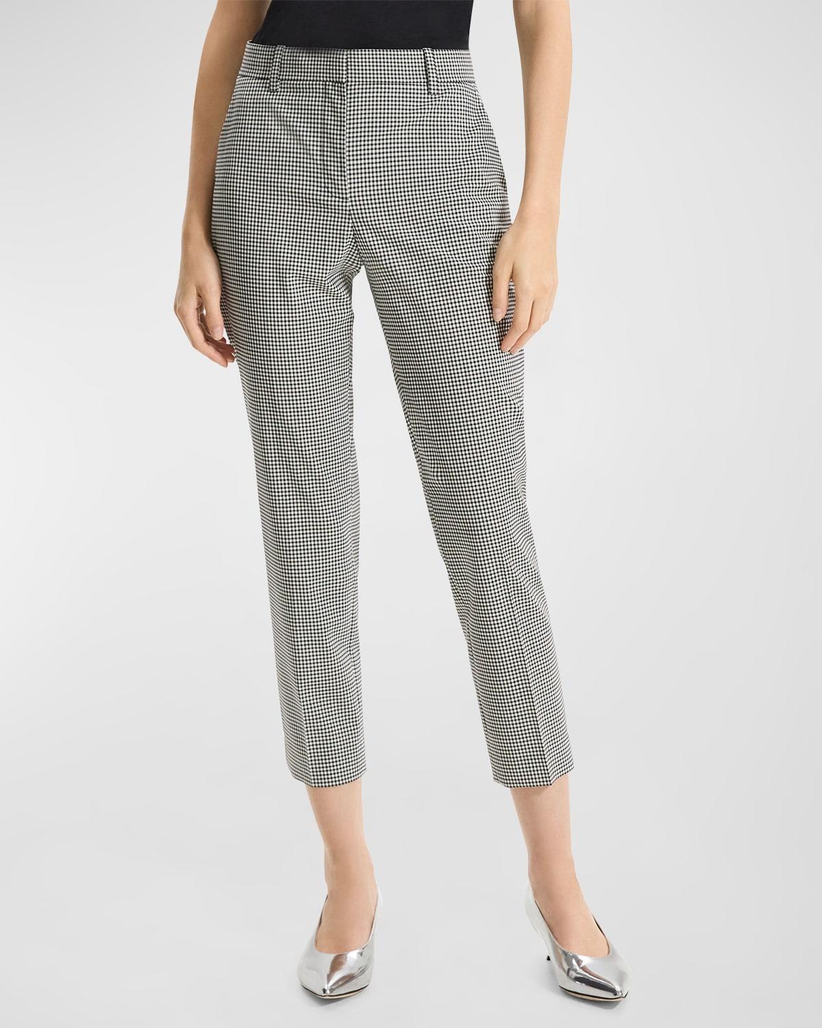 Treeca Cropped Slim Check Pants product image