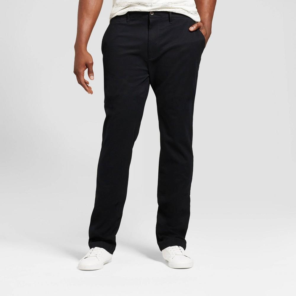 Mens Big & Tall Every Wear Slim Fit Chino Pants - Goodfellow & Co Black 56x32 Product Image