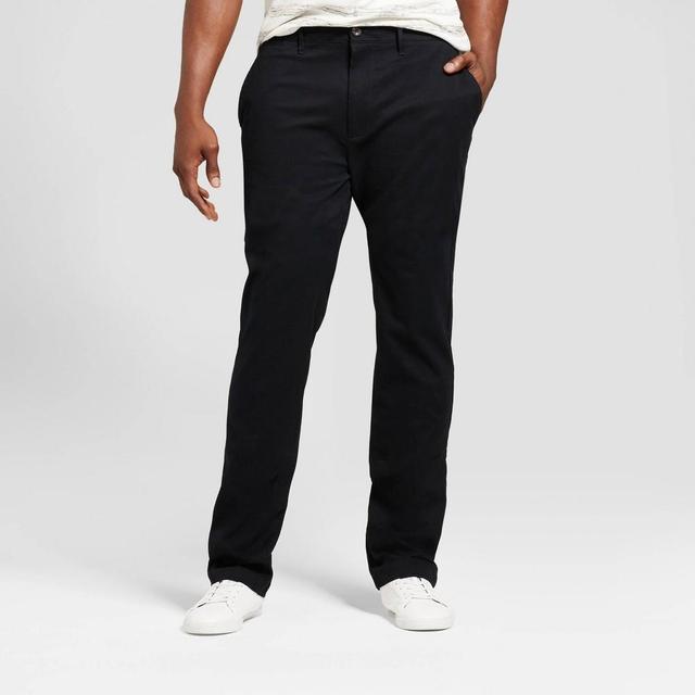 Mens Big & Tall Every Wear Slim Fit Chino Pants - Goodfellow & Co Black 60x32 Product Image