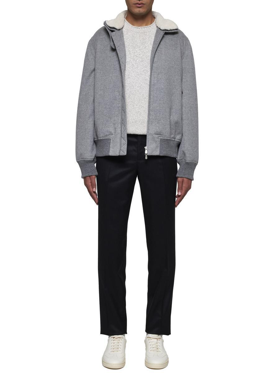 Cashmere Bomber Jacket In Pearl Grey Product Image