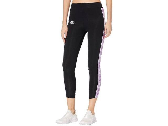 Kappa 222 Banda Baldhill (Black/Violet Light/Violet Medium/White/Black) Women's Casual Pants Product Image