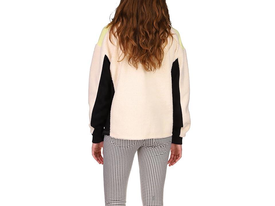 Sanctuary Fireside 1/2 Zip Sherpa Popover Sweatshirt (Moonlight) Women's Clothing Product Image