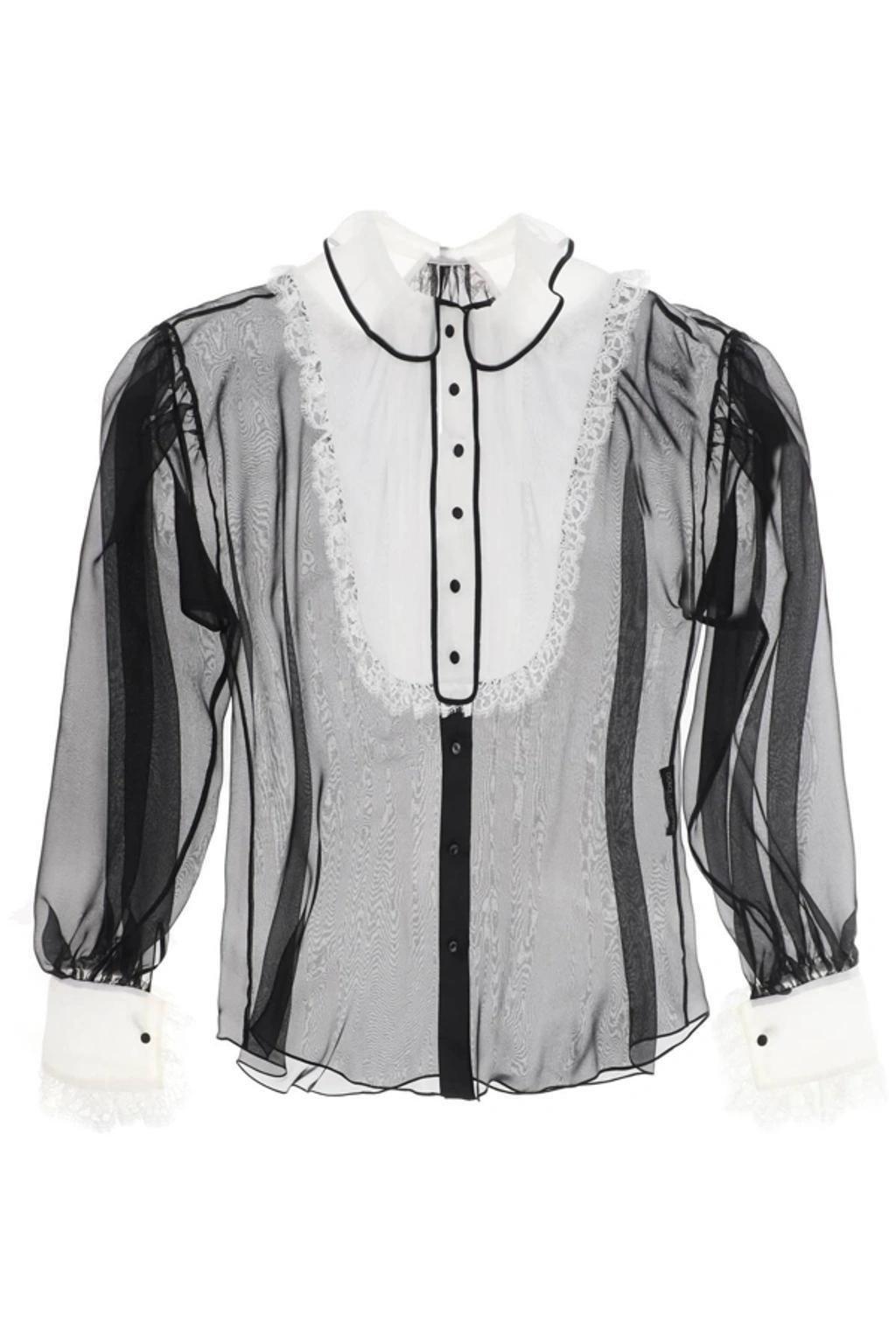 DOLCE & GABBANA Chiffon Blouse With Plastr In Multicolor product image