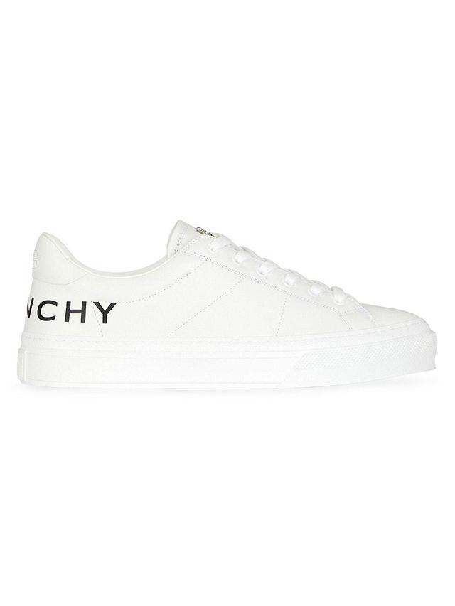 Mens City Sport Sneakers In Leather With Printed Logo Product Image