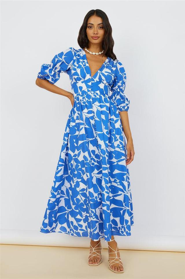 In The Cosmos Maxi Dress Blue Product Image