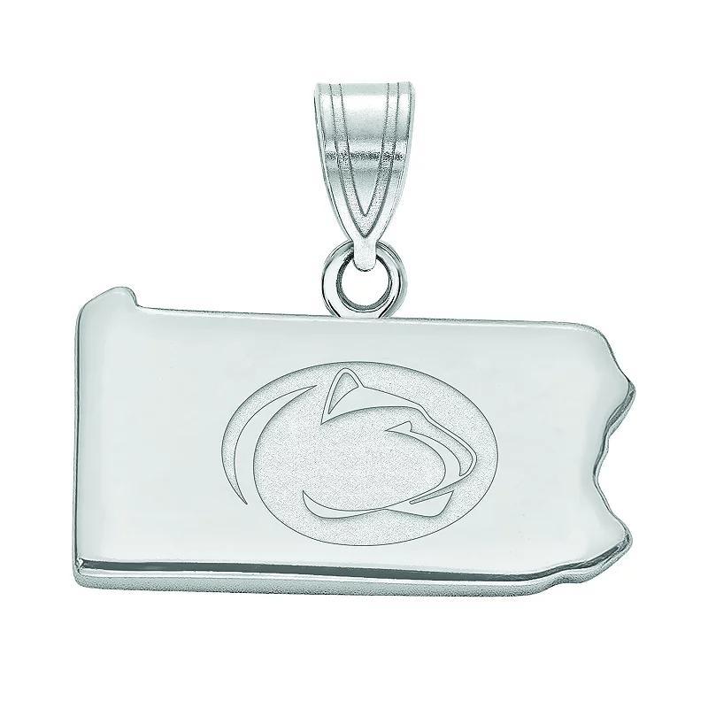 LogoArt Sterling Silver Penn State University State Pendant, Womens Product Image