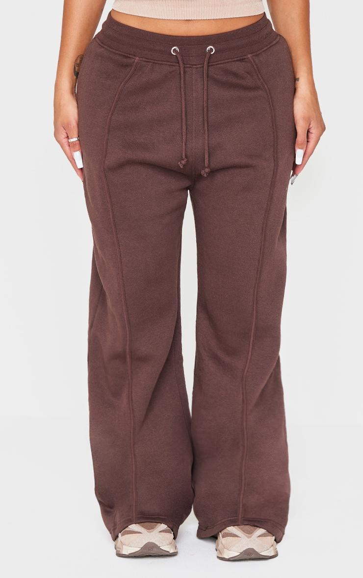 Shape Chocolate Binded High Waist Wide Leg Sweatpants Product Image