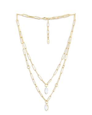 Ettika Layered Paperclip Link Pendant Necklace Product Image