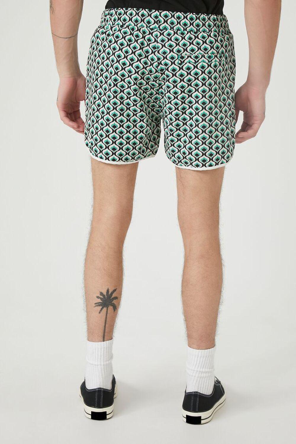 Geo Print Drawstring Swim Trunks | Forever 21 Product Image