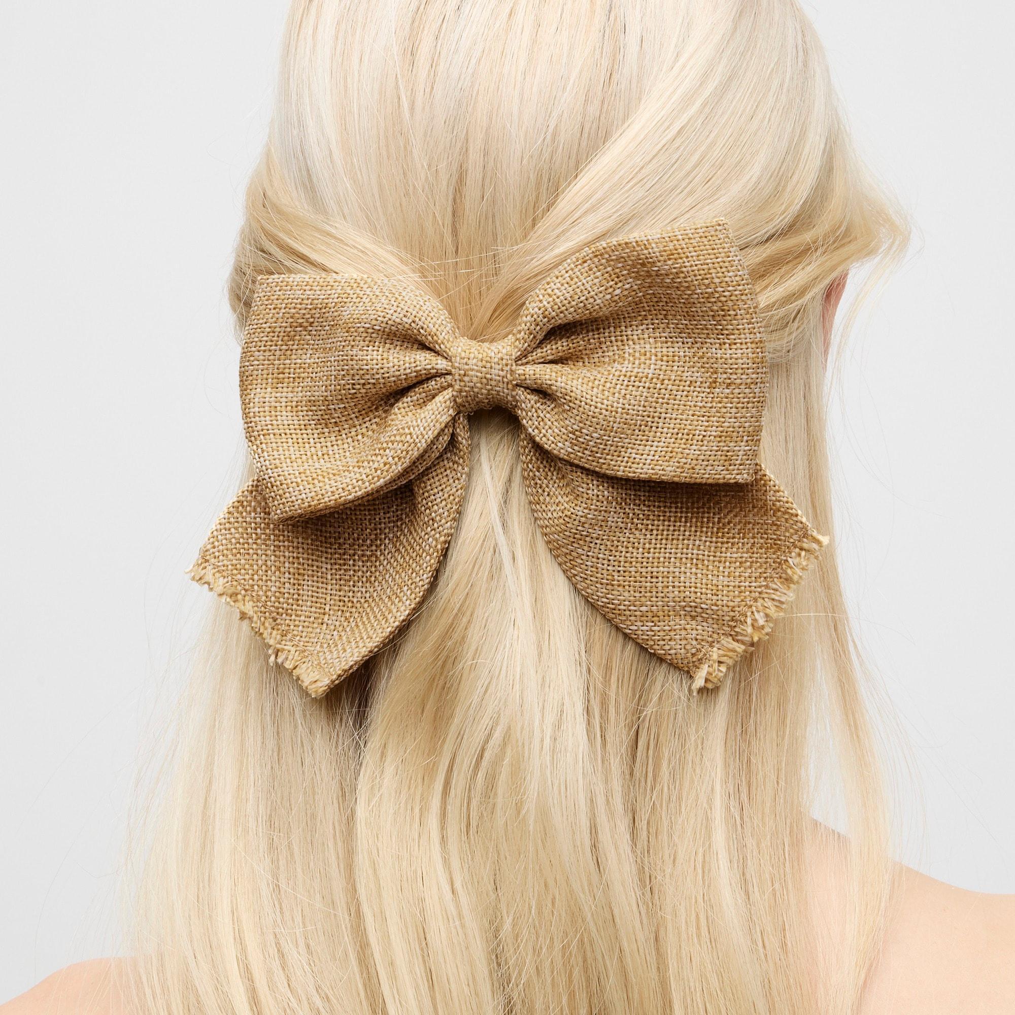 Canvas bow hair clip Product Image