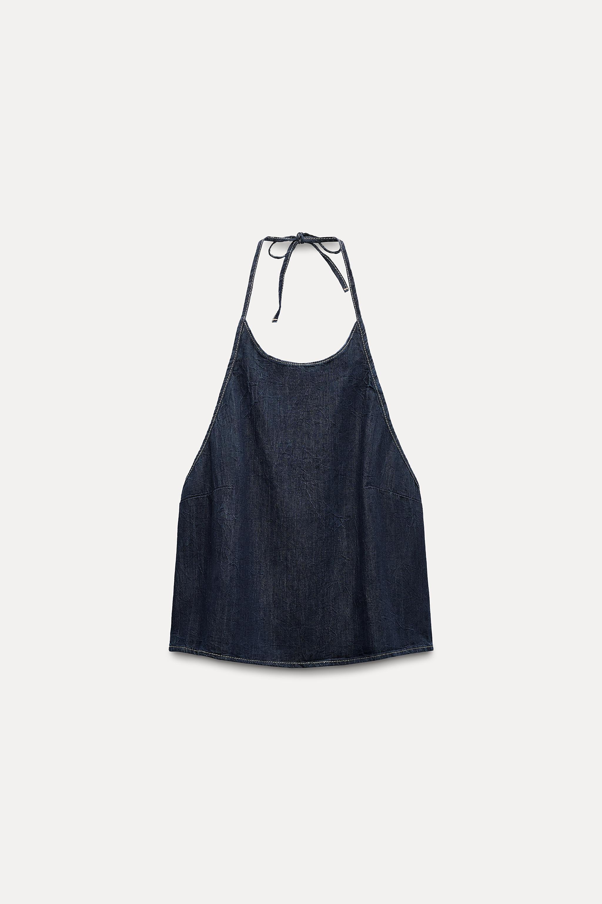 TRF DENIM HALTER TOP Product Image