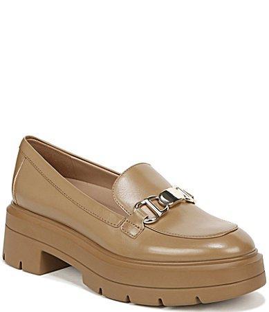 Naturalizer Nina Crocodile Embossed Leather Chunky Platform Loafers Product Image