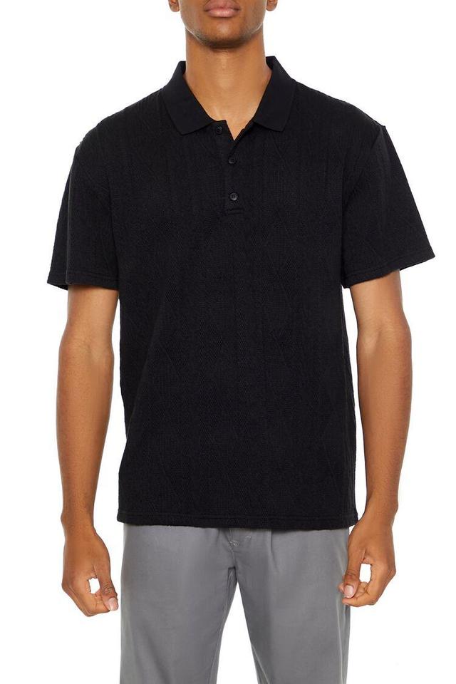 Textured Lace Polo Shirt | Forever 21 Product Image